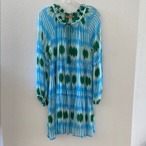 Oliphant Green and Blue Patterned Garment